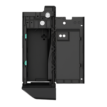 Interior del sistema de gestión de efectivo Glory CI-10X con puerta abierta