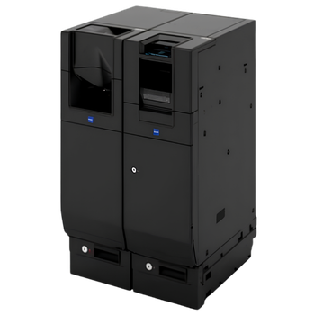 Sistema de reciclaje de efectivo Glory CI-10X visto en perspectiva