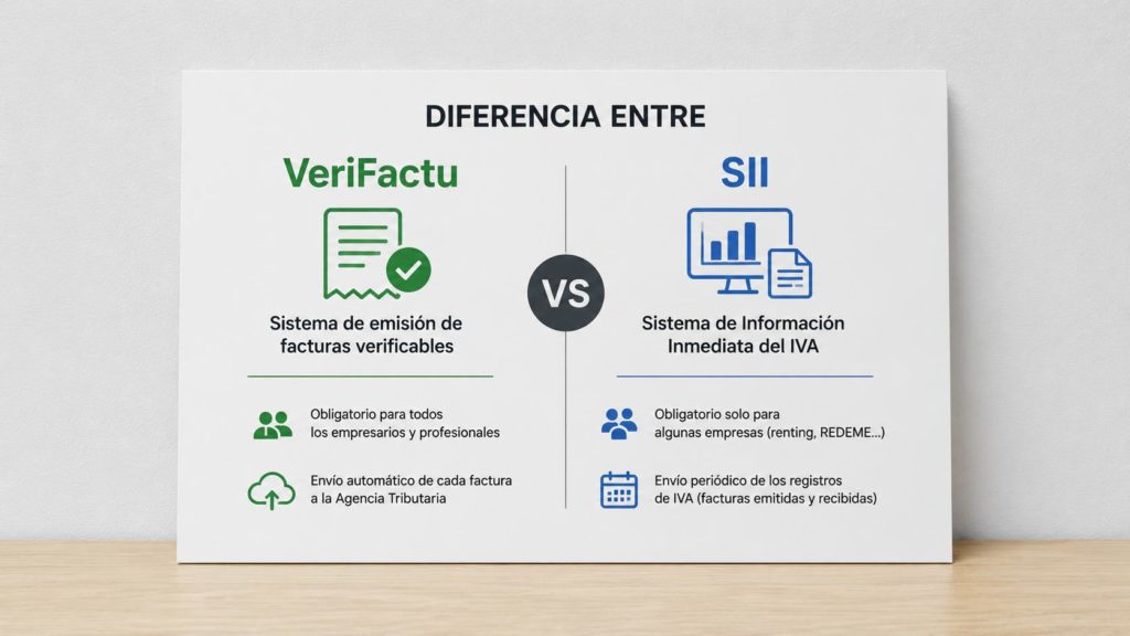 diferencias entre Verifactu y SII